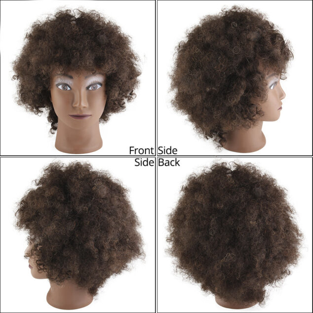 Black real human hair model