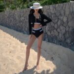 Two-piece Swimsuit Women's Long-sleeved Blouse Three-piece Suit
