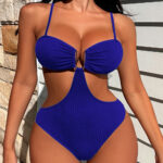 Women's Solid Color One-piece Swimsuit