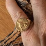 Men's Golden Lion-shaped Animal Ring