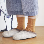 Handmade Wool Felt Indoor Home Silent Anti-slip Slippers