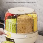 Cereals Storage Box Rotating Separated Sealed Jar