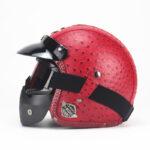Vintage Leather Personalized Pedal Handmade Helmet