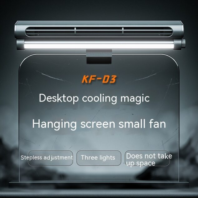 Bladeless Fan Lighting Lamp Laptop Clip Screen Hanging Screen Fan
