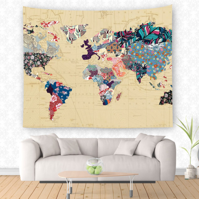 Creative Home Fabric With Printed Tapestry