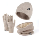 Alpaca Fleecefiber Warm Wool Gloves Three-piece Windproof