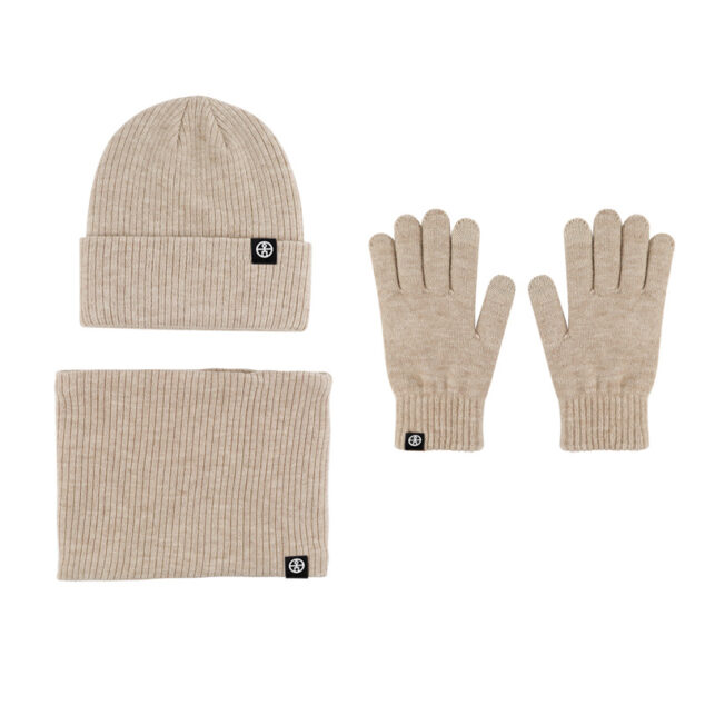 Alpaca Fleecefiber Warm Wool Gloves Three-piece Windproof